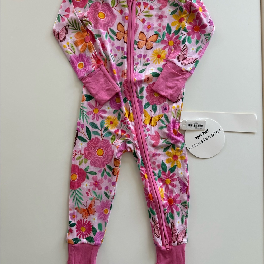 Little Sleepies Butterfly Blooms Zippy NWT size 6-12 M - Picture 2 of 5